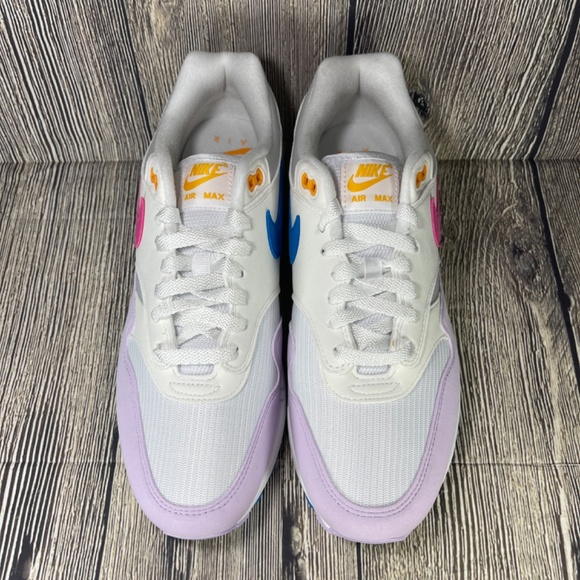 NIKE Air Max 1 White/Alchemy Pink/Photo Blue/Lilac WMNS 12 Mens 10.5 HF5071-100 - Picture 5 of 9